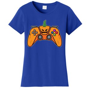 Halloween Video Game Controller With Pumpkin Face Gaming Funny Gift Women's T-Shirt