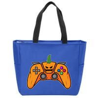 Halloween Video Game Controller With Pumpkin Face Gaming Funny Gift Zip Tote Bag