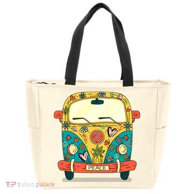 Hippie Van Zip Tote Bag