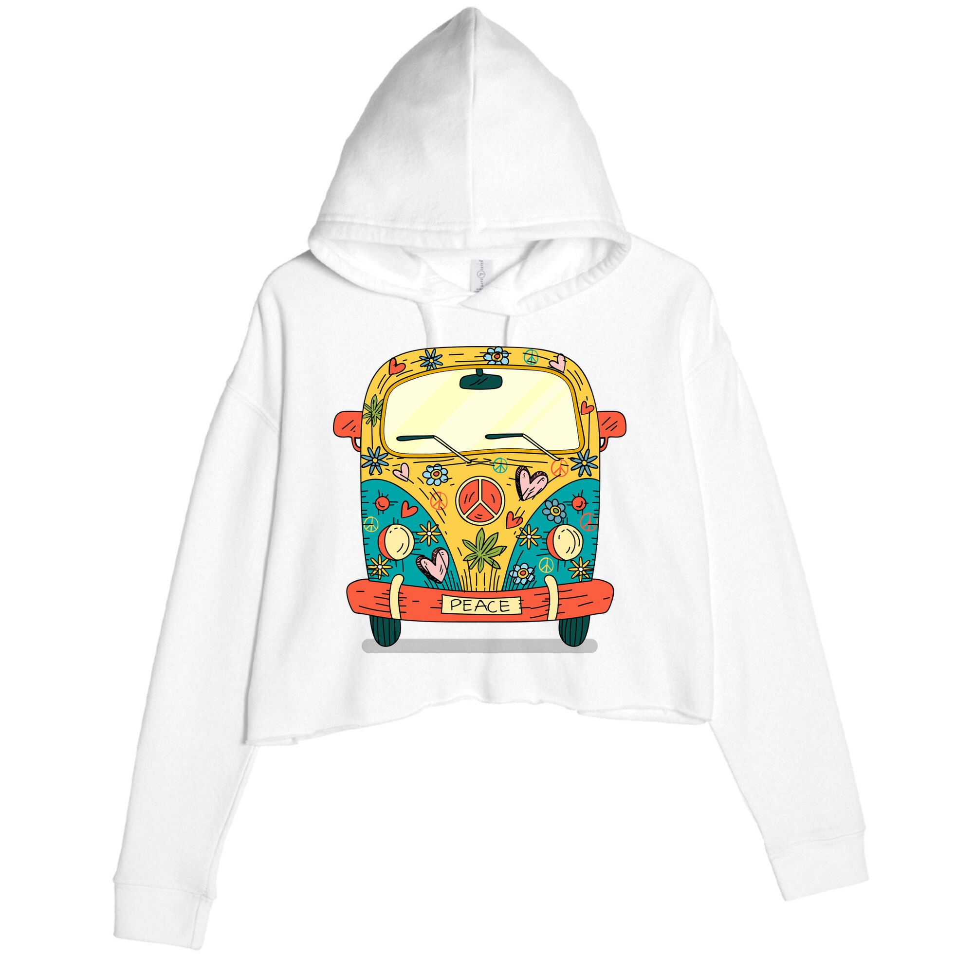 Hippie Van Crop Fleece Hoodie
