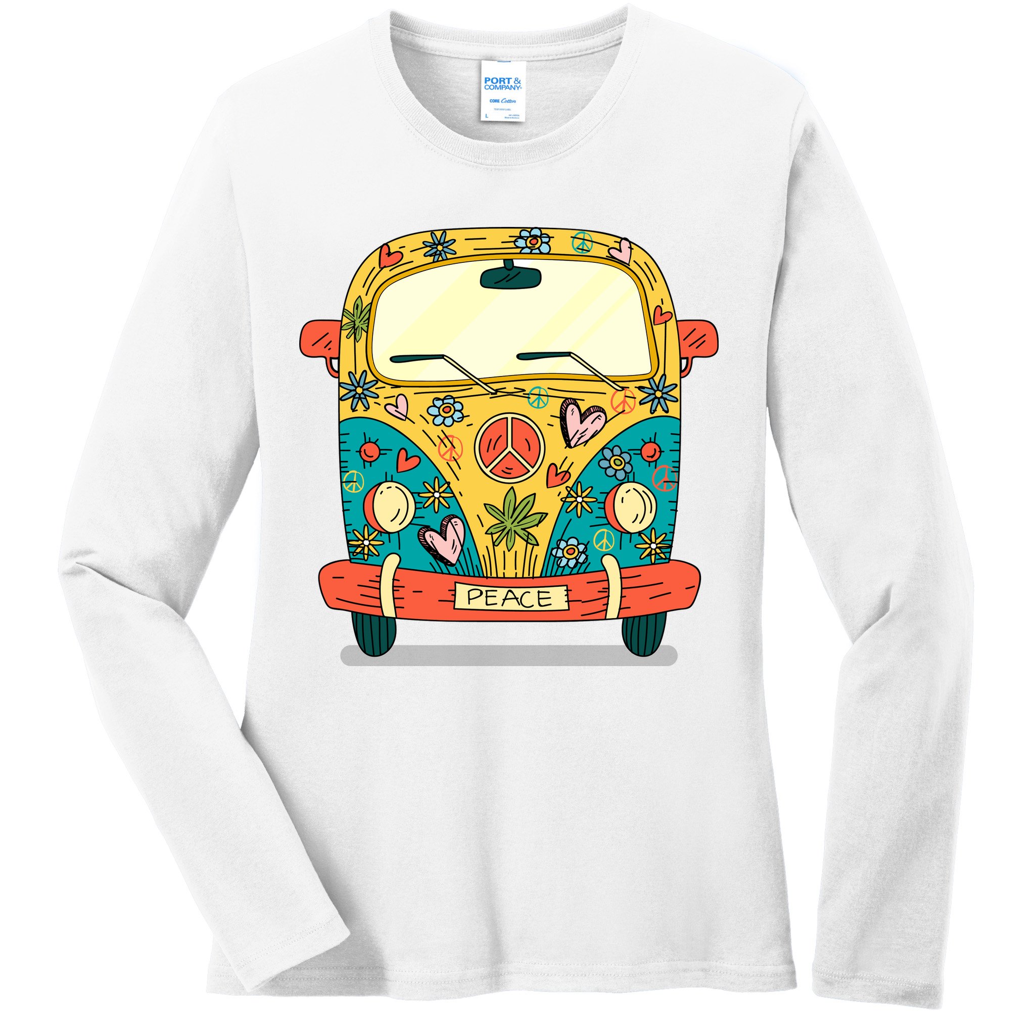 Hippie Van Ladies Long Sleeve Shirt