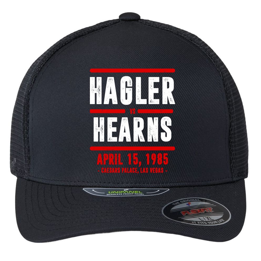 Hagler Vs Hearns 80s Boxing Flexfit Unipanel Trucker Cap