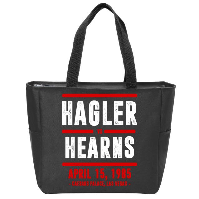 Hagler Vs Hearns 80s Boxing Zip Tote Bag