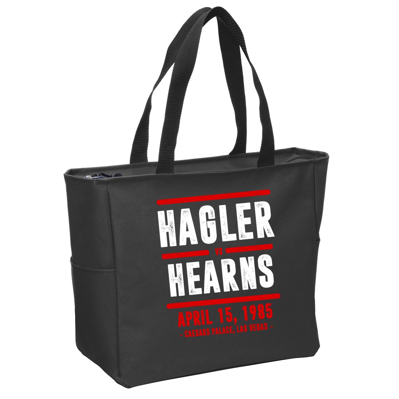 Hagler Vs Hearns 80s Boxing Zip Tote Bag