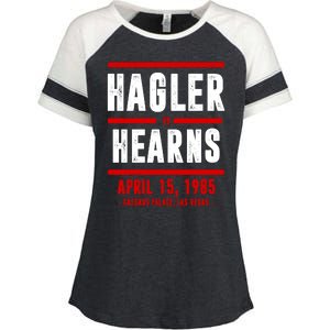 Hagler Vs Hearns 80s Boxing Enza Ladies Jersey Colorblock Tee