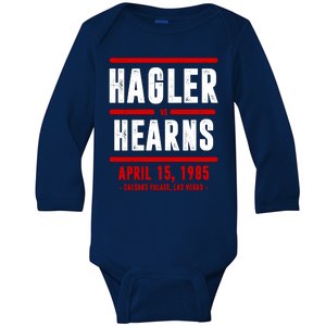 Hagler Vs Hearns 80s Boxing Baby Long Sleeve Bodysuit