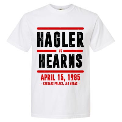 Hagler Vs Hearns 80s Boxing Garment-Dyed Heavyweight T-Shirt