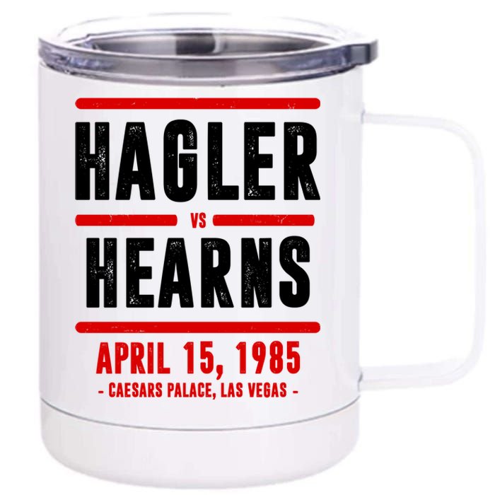 Hagler Vs Hearns 80s Boxing 12 oz Stainless Steel Tumbler Cup