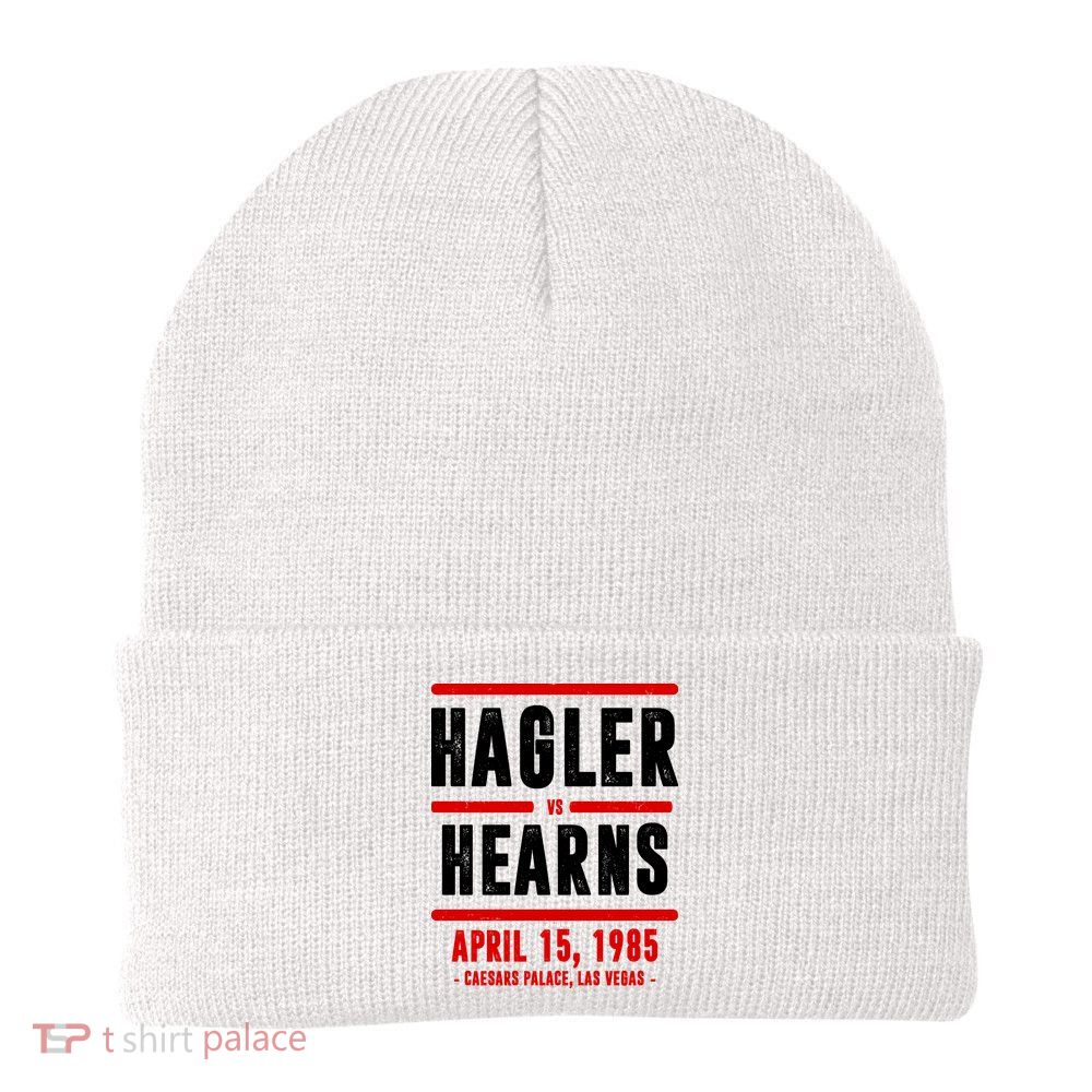 Hagler Vs Hearns 80s Boxing Knit Cap Winter Beanie