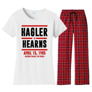 Hagler Vs Hearns 80s Boxing Women's Flannel Pajama Set