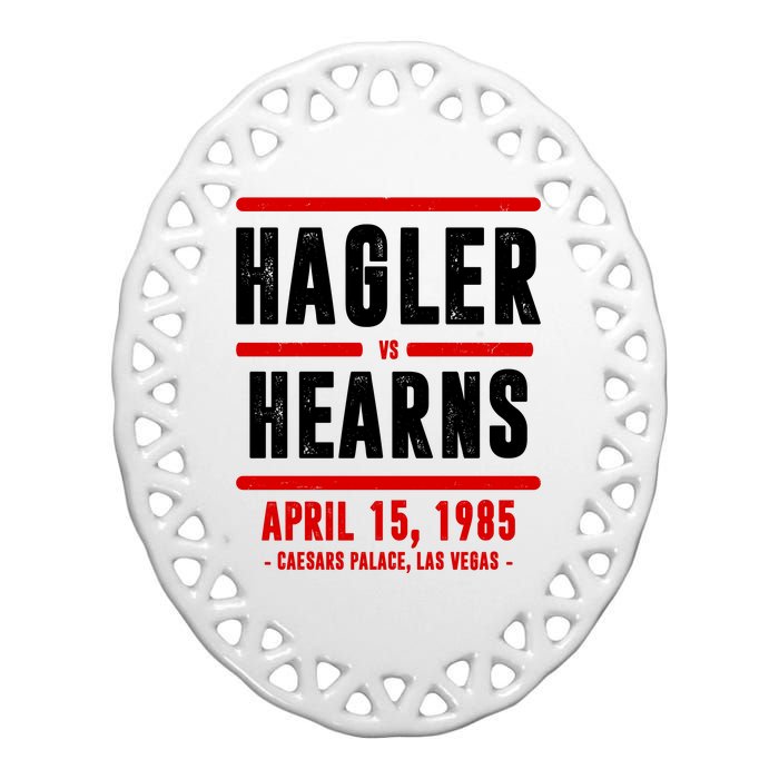 Hagler Vs Hearns 80s Boxing Ceramic Oval Ornament