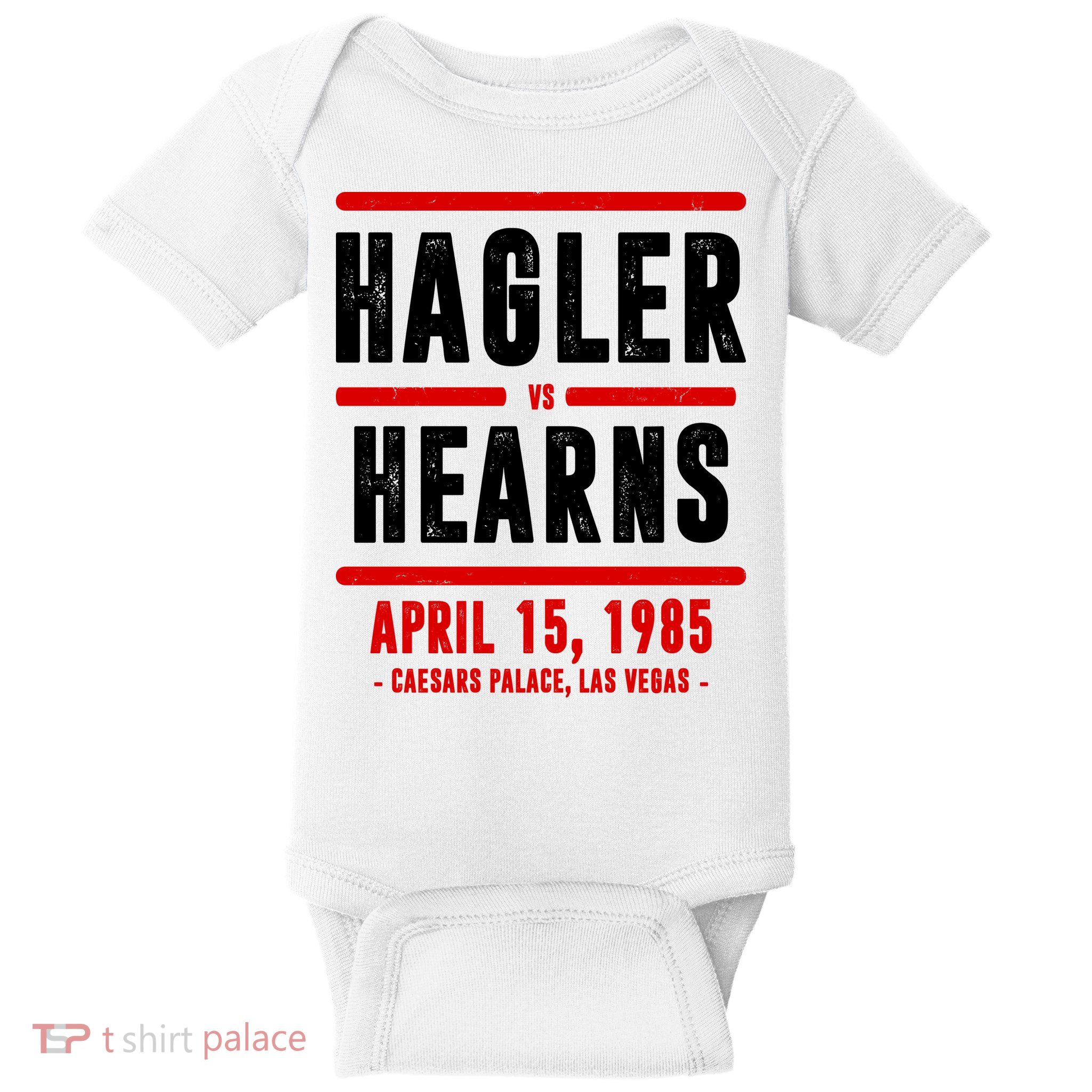 Hagler Vs Hearns 80s Boxing Baby Bodysuit