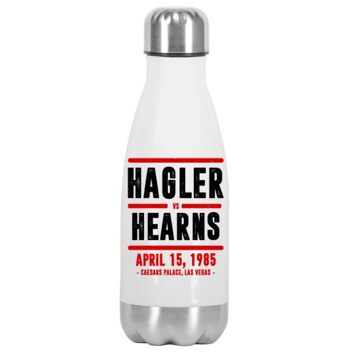 Hagler Vs Hearns 80s Boxing Stainless Steel Insulated Water Bottle