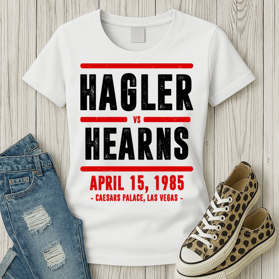 Hagler Vs Hearns 80s Boxing Womens T-Shirt