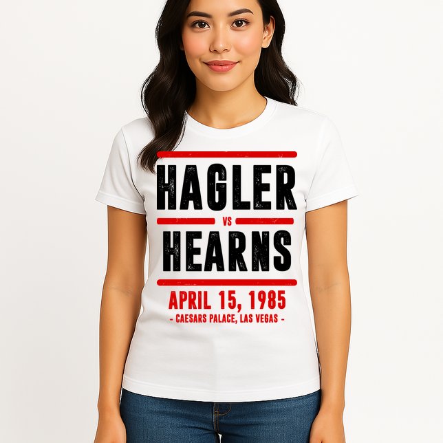 Hagler Vs Hearns 80s Boxing Womens T-Shirt