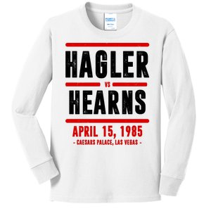 Hagler Vs Hearns 80s Boxing Kids Long Sleeve Shirt