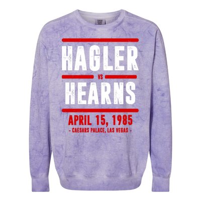 Hagler Vs Hearns Boxing Colorblast Crewneck Sweatshirt