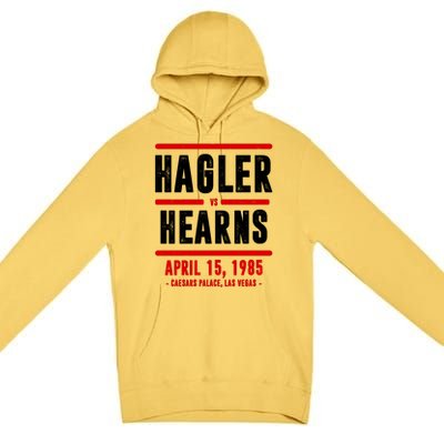 Hagler Vs Hearns Boxing Premium Pullover Hoodie