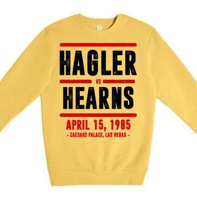 Hagler Vs Hearns Boxing Premium Crewneck Sweatshirt