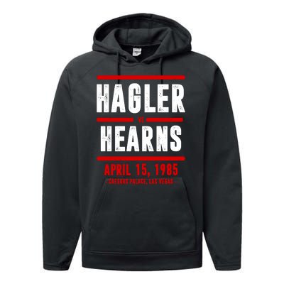 Hagler Vs Hearns Boxing Performance Fleece Hoodie