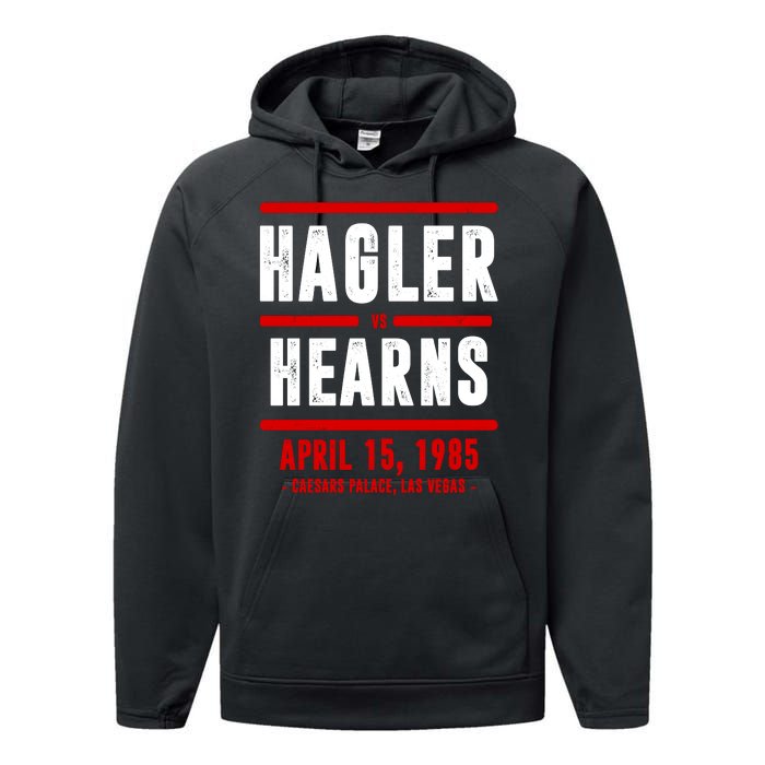 Hagler Vs Hearns Boxing Performance Fleece Hoodie