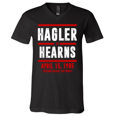 Hagler Vs Hearns Boxing V-Neck T-Shirt