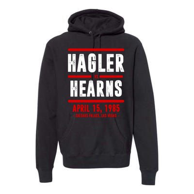 Hagler Vs Hearns Boxing Premium Hoodie