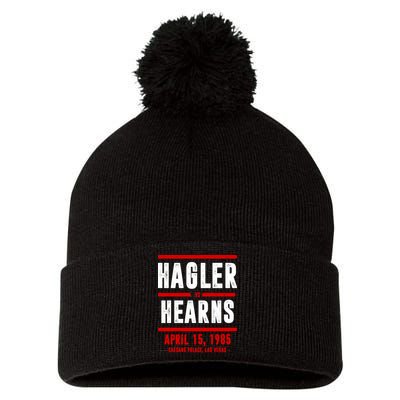Hagler Vs Hearns Boxing Pom Pom 12in Knit Beanie