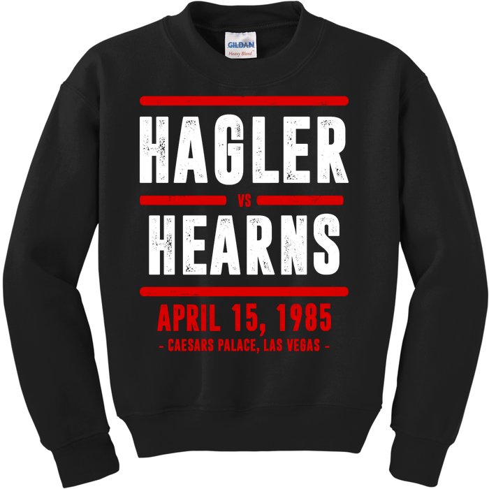 Hagler Vs Hearns Boxing Kids Sweatshirt