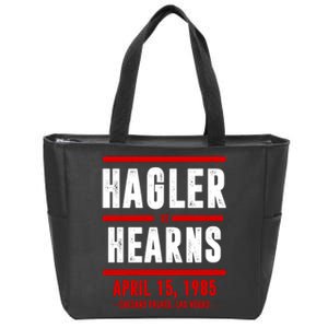 Hagler Vs Hearns Boxing Zip Tote Bag