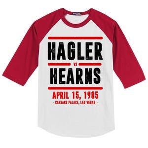 Hagler Vs Hearns Boxing Kids Colorblock Raglan Jersey