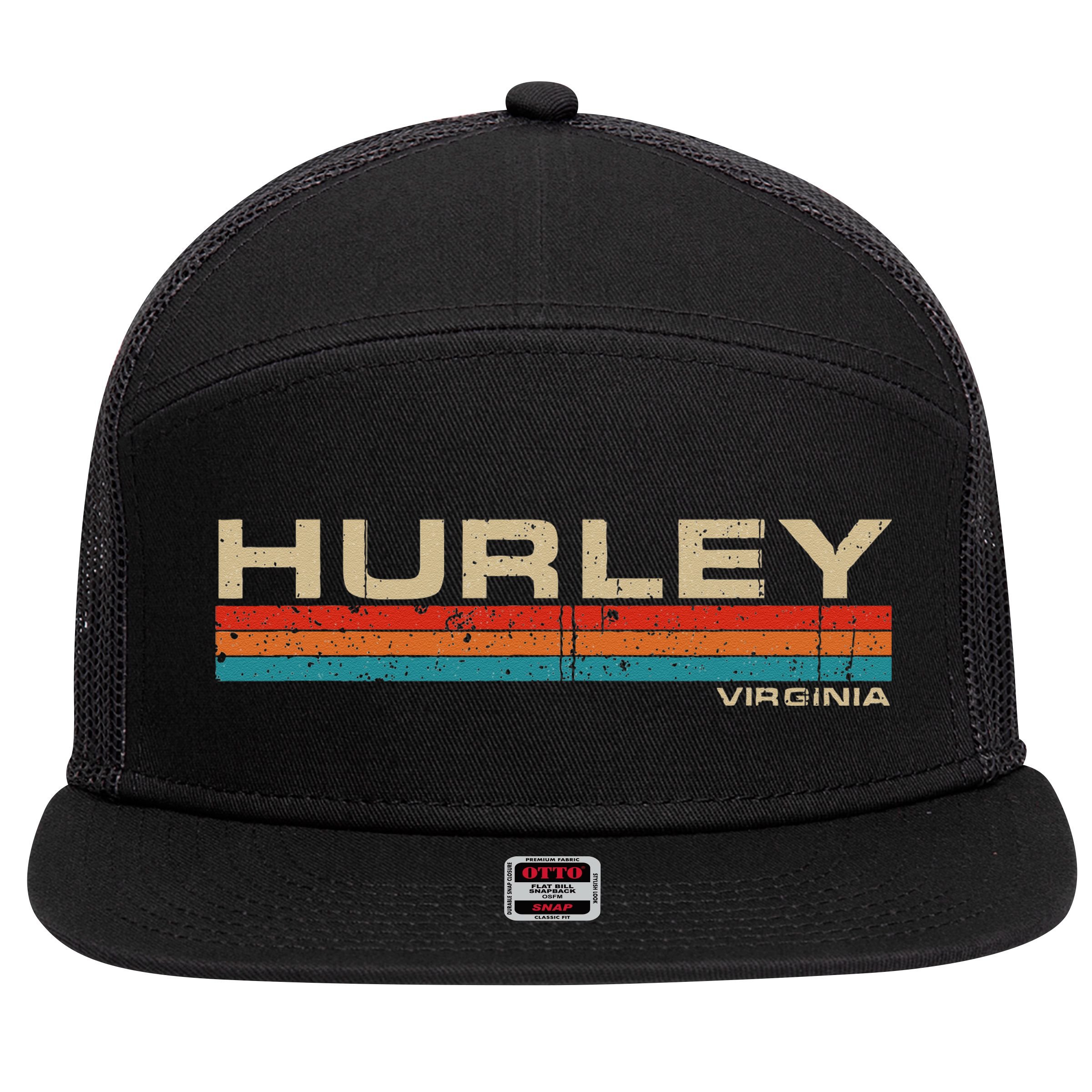 Hurley Virginia 7 Panel Mesh Trucker Snapback Hat