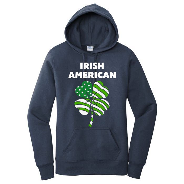 Happy Vintage Irish American Flag Shamrock Gift Women's Pullover Hoodie