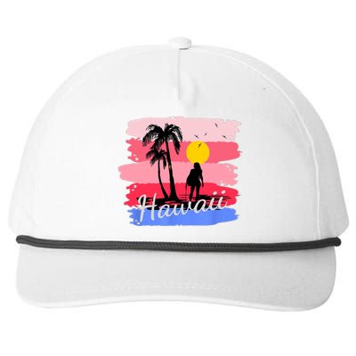 Hawaiian Vacation In Pastel Colors For Matching Family Group Snapback Five-Panel Rope Hat