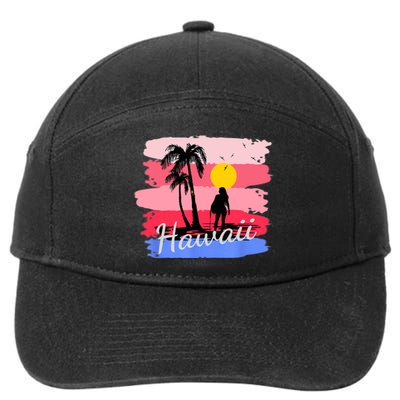 Hawaiian Vacation In Pastel Colors For Matching Family Group 7-Panel Snapback Hat