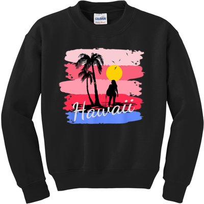 Hawaiian Vacation In Pastel Colors For Matching Family Group Kids Sweatshirt