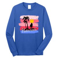 Hawaiian Vacation In Pastel Colors For Matching Family Group Gift Long Sleeve Shirt