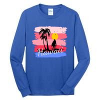 Hawaiian Vacation In Pastel Colors For Matching Family Group Gift Tall Long Sleeve T-Shirt