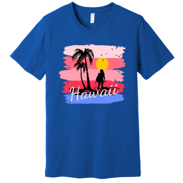 Hawaiian Vacation In Pastel Colors For Matching Family Group Gift Premium T-Shirt