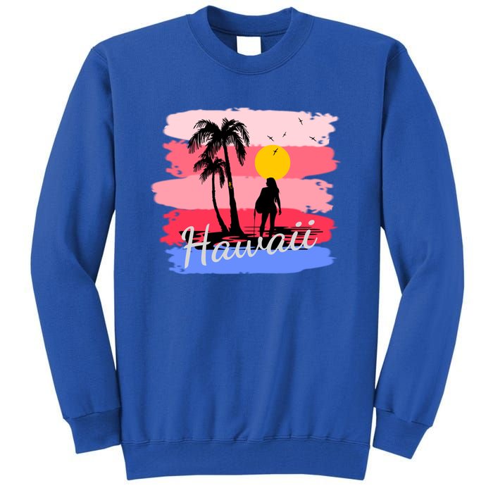 Hawaiian Vacation In Pastel Colors For Matching Family Group Gift Tall Sweatshirt