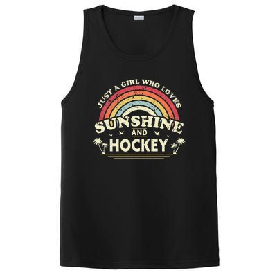 Hockey Vintage Just A Girl Who Loves Sunshine And Hockey PosiCharge Competitor Tank