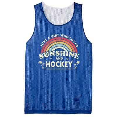 Hockey Vintage Just A Girl Who Loves Sunshine And Hockey Mesh Reversible Basketball Jersey Tank