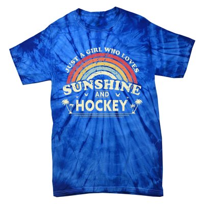 Hockey Vintage Just A Girl Who Loves Sunshine And Hockey Tie-Dye T-Shirt