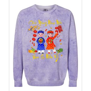 Happy Vietnamese Lunar New Year Chuc Mung Nam Moi Matching Colorblast Crewneck Sweatshirt