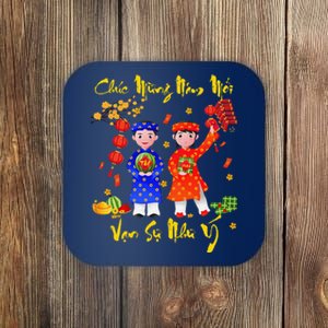 Happy Vietnamese Lunar New Year Chuc Mung Nam Moi Matching Coaster