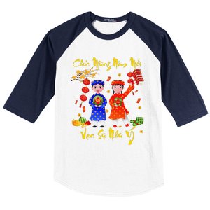 Happy Vietnamese Lunar New Year Chuc Mung Nam Moi Matching Baseball Sleeve Shirt