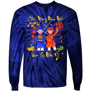 Happy Vietnamese Lunar New Year Chuc Mung Nam Moi Matching Tie-Dye Long Sleeve Shirt