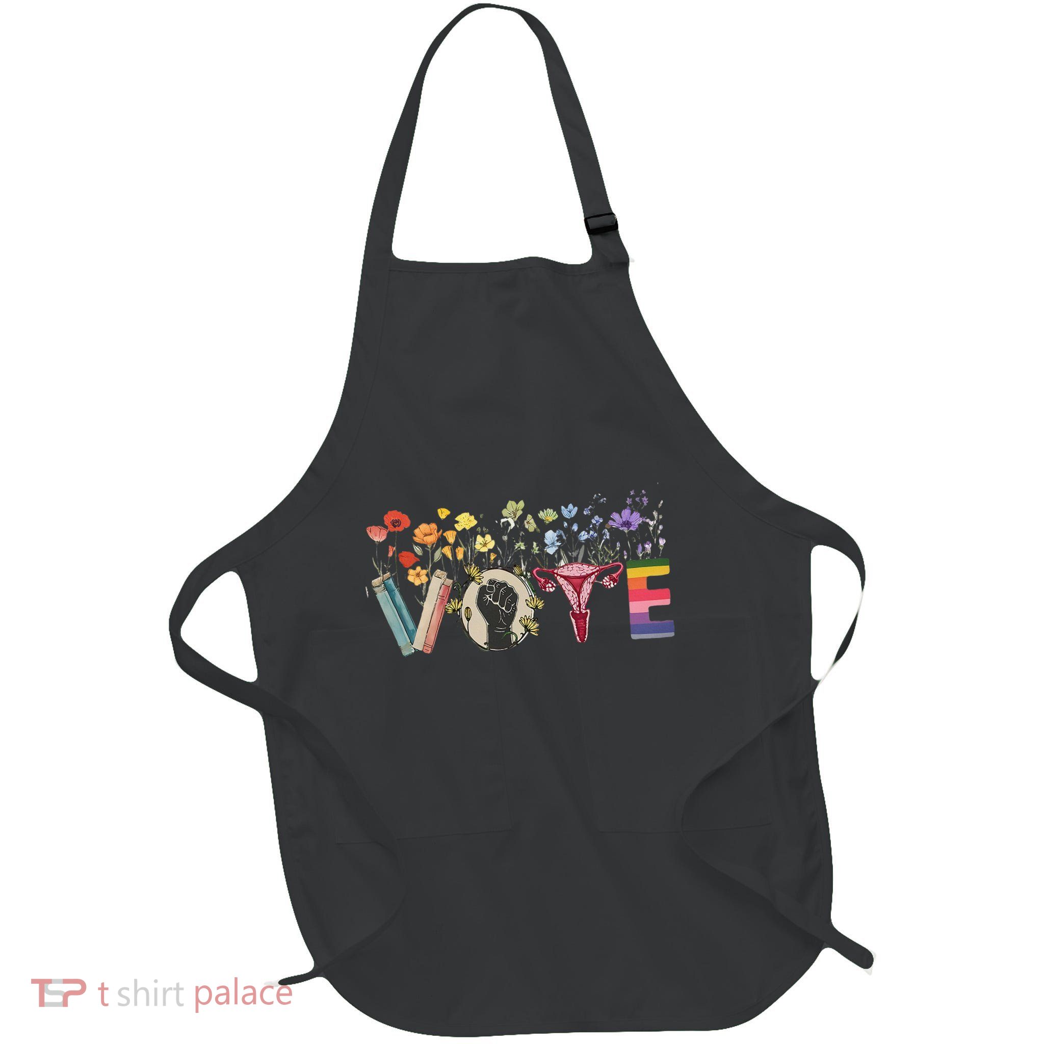Heart Vote Like Ruth Sent You Flowers Feminist Lgbt Pride Full-Length Apron With Pockets