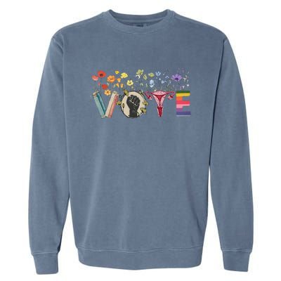 Heart Vote Like Ruth Sent You Flowers Feminist Lgbt Pride Garment-Dyed Sweatshirt