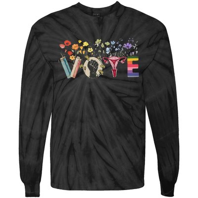 Heart Vote Like Ruth Sent You Flowers Feminist Lgbt Pride Gift Tie-Dye Long Sleeve Shirt